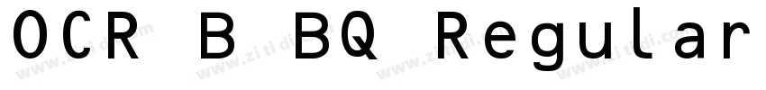 OCR B BQ Regular字体转换